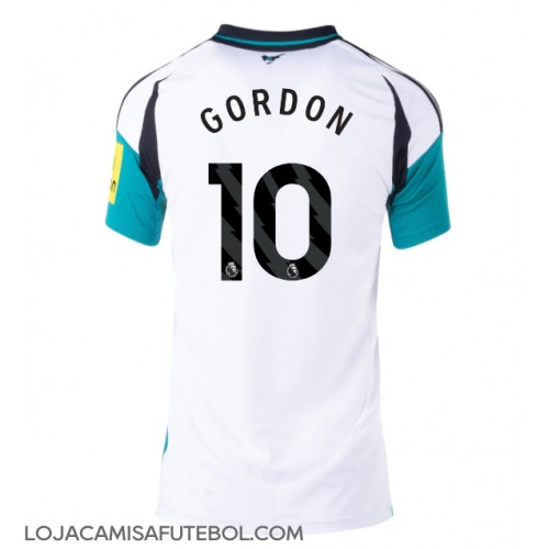Camisa de Futebol Newcastle United Anthony Gordon #10 Equipamento Secundário Mulheres 2024-25 Manga Curta